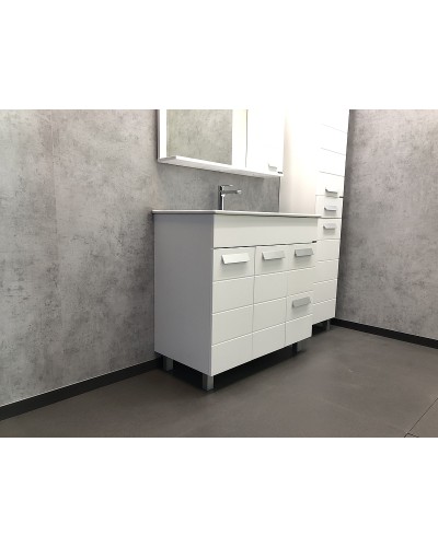 Тумба с раковиной Comforty Модена М-90 00-00001644 Белая матовая