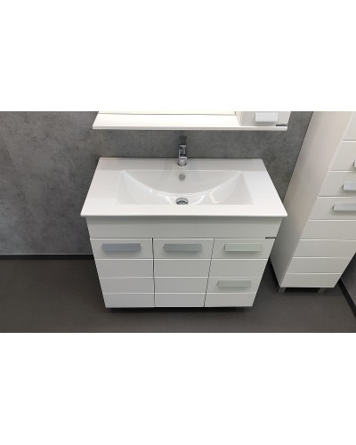 Тумба с раковиной Comforty Модена М-90 00-00001644 Белая матовая