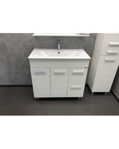 Тумба с раковиной Comforty Модена М-90 00-00001644 Белая матовая