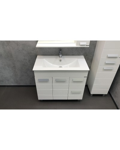 Тумба с раковиной Comforty Модена М-90 00-00001644 Белая матовая