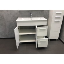 Тумба с раковиной Comforty Модена М-90 00-00001644 Белая матовая