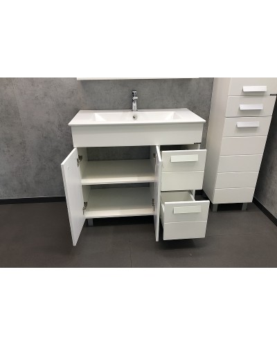 Тумба с раковиной Comforty Модена М-90 00-00001644 Белая матовая