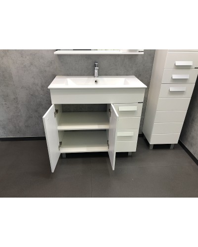 Тумба с раковиной Comforty Модена М-90 00-00001644 Белая матовая