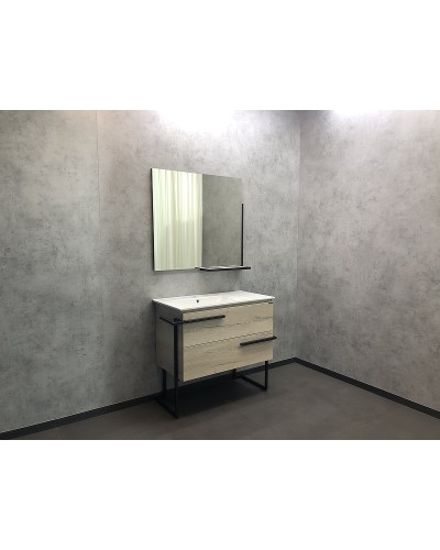 Тумба с раковиной Comforty Дюссельдорф 90 00-00004093 Дуб дымчатый