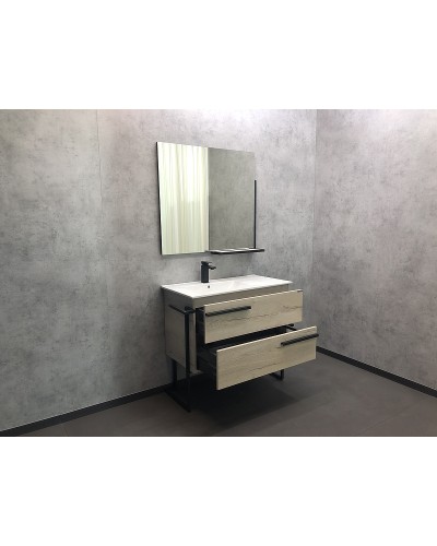 Тумба с раковиной Comforty Дюссельдорф 90 00-00004093 Дуб дымчатый