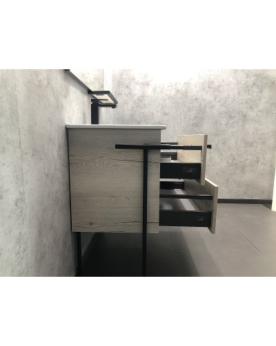 Тумба с раковиной Comforty Дюссельдорф 90 00-00004093 Дуб дымчатый