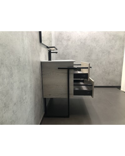 Тумба с раковиной Comforty Дюссельдорф 90 00-00004093 Дуб дымчатый