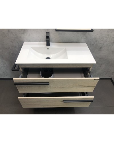 Тумба с раковиной Comforty Дюссельдорф 90 00-00004093 Дуб дымчатый