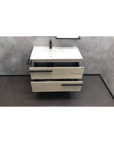 Тумба с раковиной Comforty Дюссельдорф 90 00-00004093 Дуб дымчатый