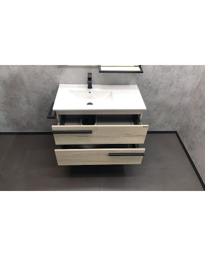 Тумба с раковиной Comforty Дюссельдорф 90 00-00004093 Дуб дымчатый