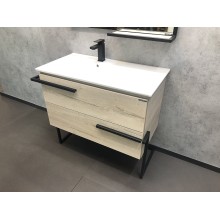 Тумба с раковиной Comforty Дюссельдорф 90 00-00004093 Дуб дымчатый