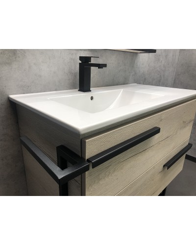 Тумба с раковиной Comforty Дюссельдорф 90 00-00004093 Дуб дымчатый