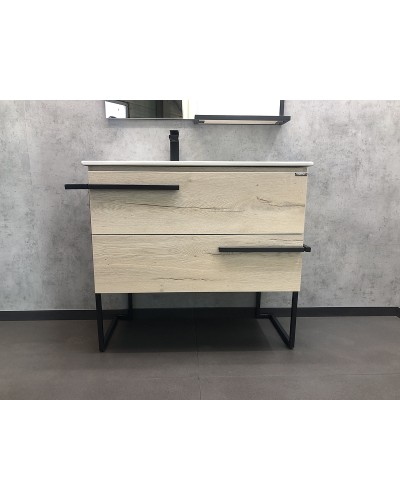 Тумба с раковиной Comforty Дюссельдорф 90 00-00004093 Дуб дымчатый