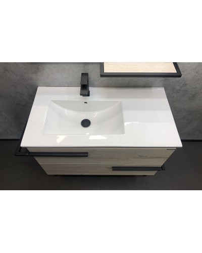 Тумба с раковиной Comforty Дюссельдорф 90 00-00004093 Дуб дымчатый