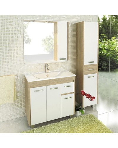 Тумба с раковиной Comforty Тулуза 90 00004152036 Сосна лоредо