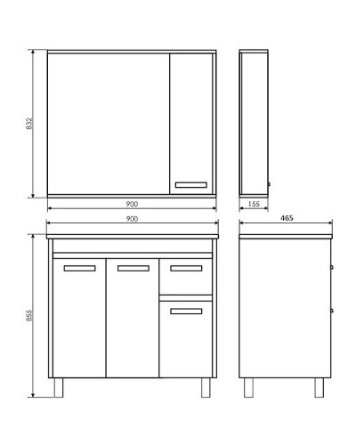 Тумба с раковиной Comforty Тулуза 90 00004152036 Сосна лоредо