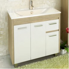 Тумба с раковиной Comforty Тулуза 90 00004152036 Сосна лоредо