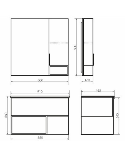 Тумба с раковиной Comforty Франкфурт 90 00-00006503 подвесная Бетон светлый