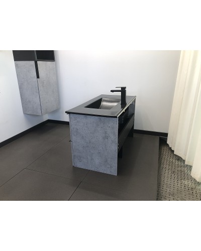 Тумба с раковиной Comforty Франкфурт 90 00-00006503 подвесная Бетон светлый