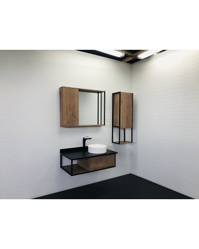 Тумба с раковиной Comforty Лиссабон 95 00-00006558 подвесная Дуб темный