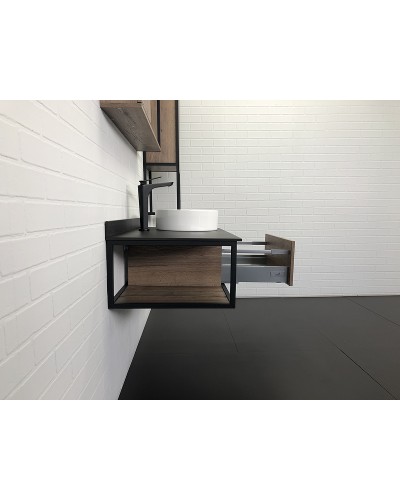 Тумба с раковиной Comforty Лиссабон 95 00-00006558 подвесная Дуб темный