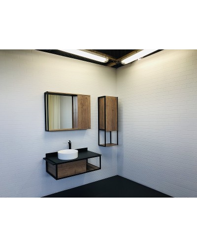 Тумба с раковиной Comforty Лиссабон 95 00-00006269 подвесная Дуб темный