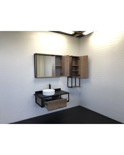 Тумба с раковиной Comforty Лиссабон 95 00-00006269 подвесная Дуб темный