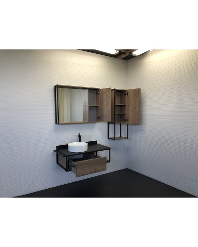Тумба с раковиной Comforty Лиссабон 95 00-00006269 подвесная Дуб темный