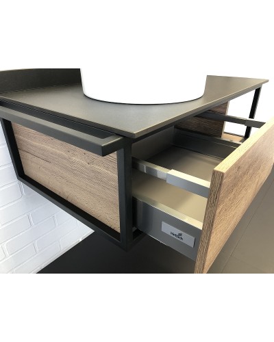 Тумба с раковиной Comforty Лиссабон 95 00-00006269 подвесная Дуб темный