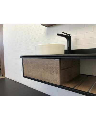 Тумба с раковиной Comforty Лиссабон 95 00-00006269 подвесная Дуб темный