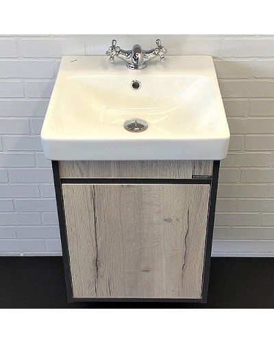 Тумба с раковиной Comforty Вена 45 00-00006653 подвесная Дуб дымчатый