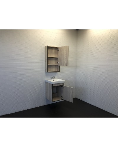 Тумба с раковиной Comforty Вена 45 00-00006653 подвесная Дуб дымчатый