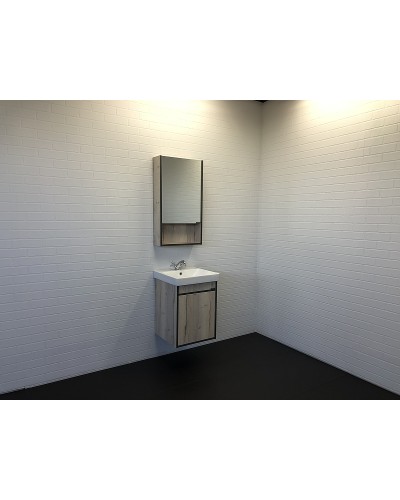 Тумба с раковиной Comforty Вена 45 00-00006653 подвесная Дуб дымчатый