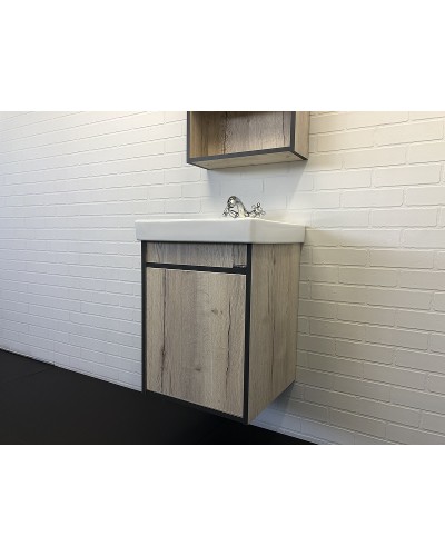 Тумба с раковиной Comforty Вена 45 00-00006653 подвесная Дуб дымчатый