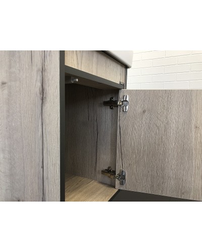 Тумба с раковиной Comforty Вена 45 00-00006653 подвесная Дуб дымчатый