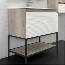 Тумба с раковиной Comforty Страсбург 90 00-00006557 Дуб дымчатый