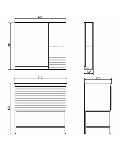 Тумба с раковиной Comforty Страсбург 90 00-00006557 Дуб дымчатый