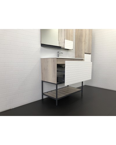 Тумба с раковиной Comforty Страсбург 90 00-00006557 Дуб дымчатый