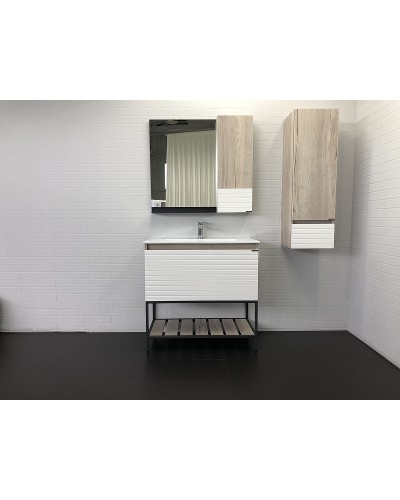 Тумба с раковиной Comforty Страсбург 90 00-00006557 Дуб дымчатый