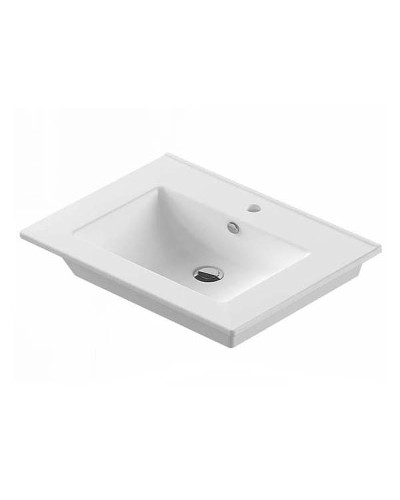 Тумба с раковиной Comforty Клеон 75Н 00-00004758 Белая Дуб дымчатый