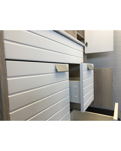 Тумба с раковиной Comforty Клеон 75Н 00-00004758 Белая Дуб дымчатый