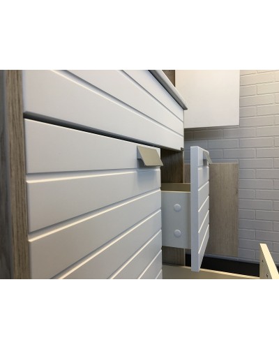 Тумба с раковиной Comforty Клеон 75Н 00-00004758 Белая Дуб дымчатый