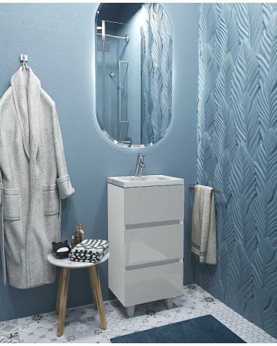 Тумба с раковиной Marka One Bumble 40H Ц0000001480 Белая