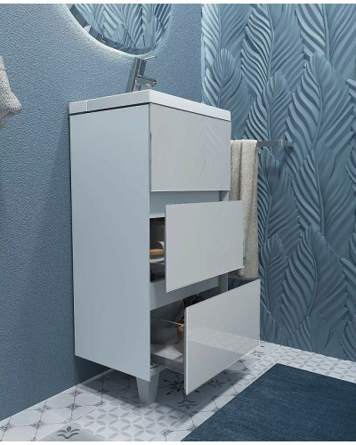 Тумба с раковиной Marka One Bumble 40H Ц0000001480 Белая