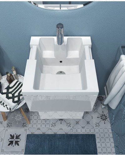 Тумба с раковиной Marka One Bumble 40H Ц0000001480 Белая