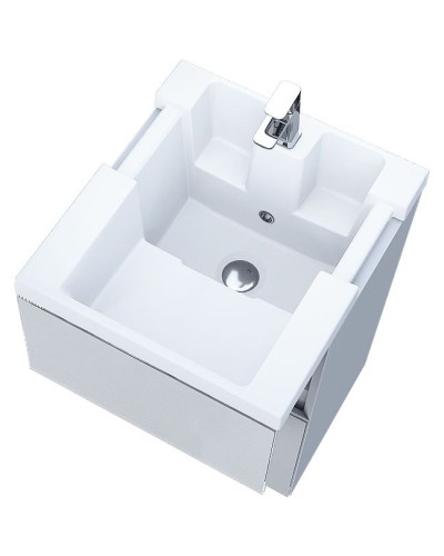 Тумба с раковиной Marka One Bumble 40П Ц0000001481 подвесная Белая