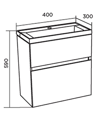 Тумба с раковиной Marka One Bumble 40П Ц0000001481 подвесная Белая