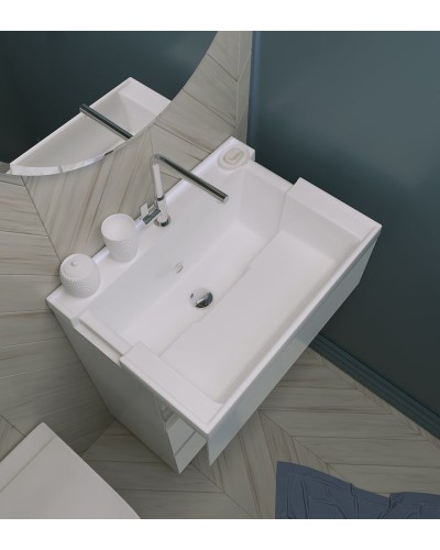 Тумба с раковиной Marka One Bumble 50H У88747 Белая