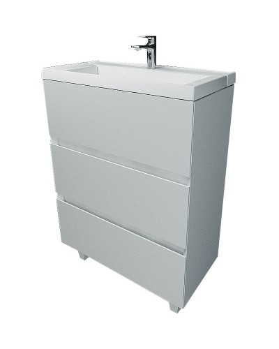 Тумба с раковиной Marka One Bumble 60H У90671 Белая