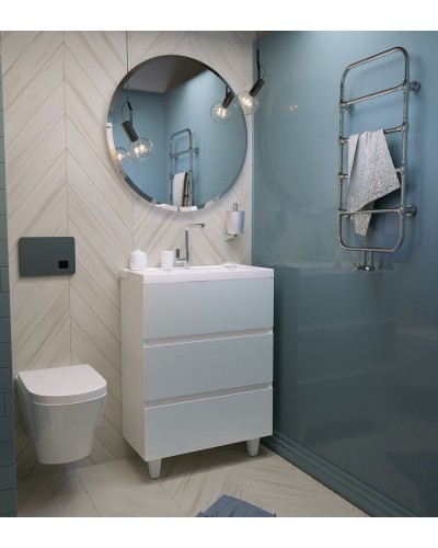 Тумба с раковиной Marka One Bumble 60H У90671 Белая